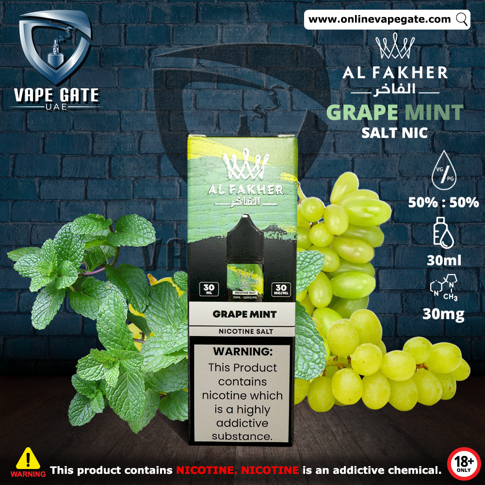 Al Fakher Grape Mint Saltnic 30ml Vape Dubai | Refresh & Save
