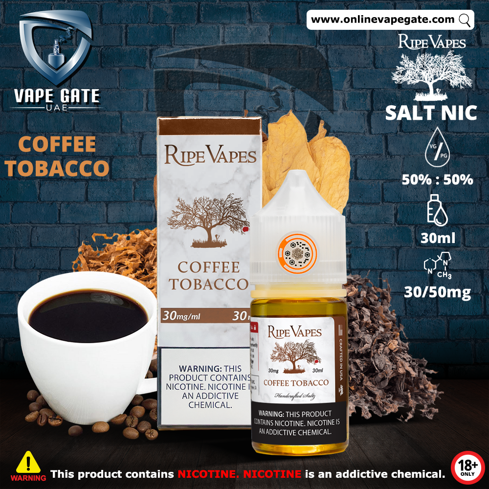 Coffee Tobacco 30ml SaltNic Ripe Vape | Best Dubai Price Coffee Tobacco 30ml SaltNic Ripe Vape | Best Dubai Price