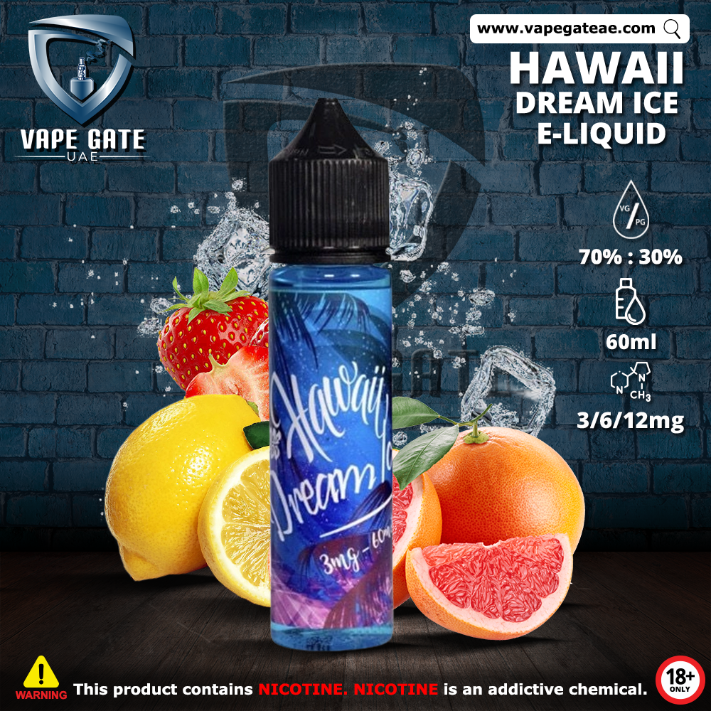 Hawaii Dream ice (Tropical Fruits) 60ml by Juse Eliquid Abu Dhabi Dubai |  Vape Gate UAE| 100 % Authentic