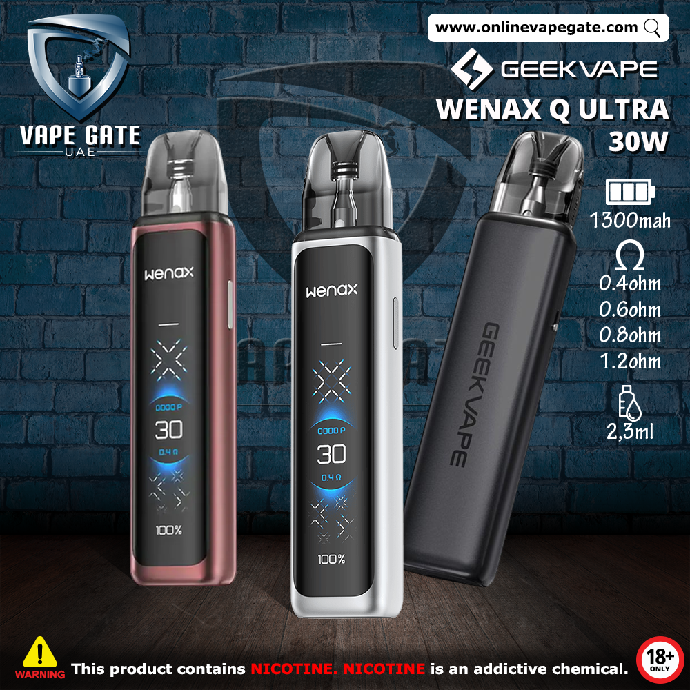 Geekvape Wenax Q Ultra 30W Pod Kit | Best Vape Pod System 2025 | Dubai & Abu Dhabi UAE KSA Geekvape Wenax Q Ultra 30W Pod Kit | Best Vape Pod System 2025 | Dubai & Abu Dhabi UAE KSA