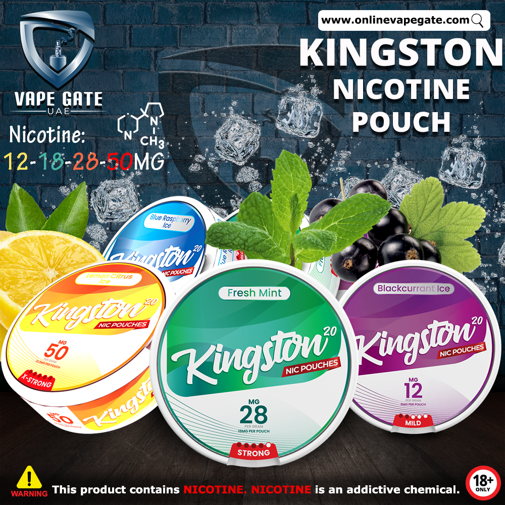 Pouches Kingston Nicotine Kingston Nicotine Pouches 12mg, 18mg, 28mg, 50mg  - Vape Shop Birmingham Kingston Nicotine Pouches (15pouches/box) 1