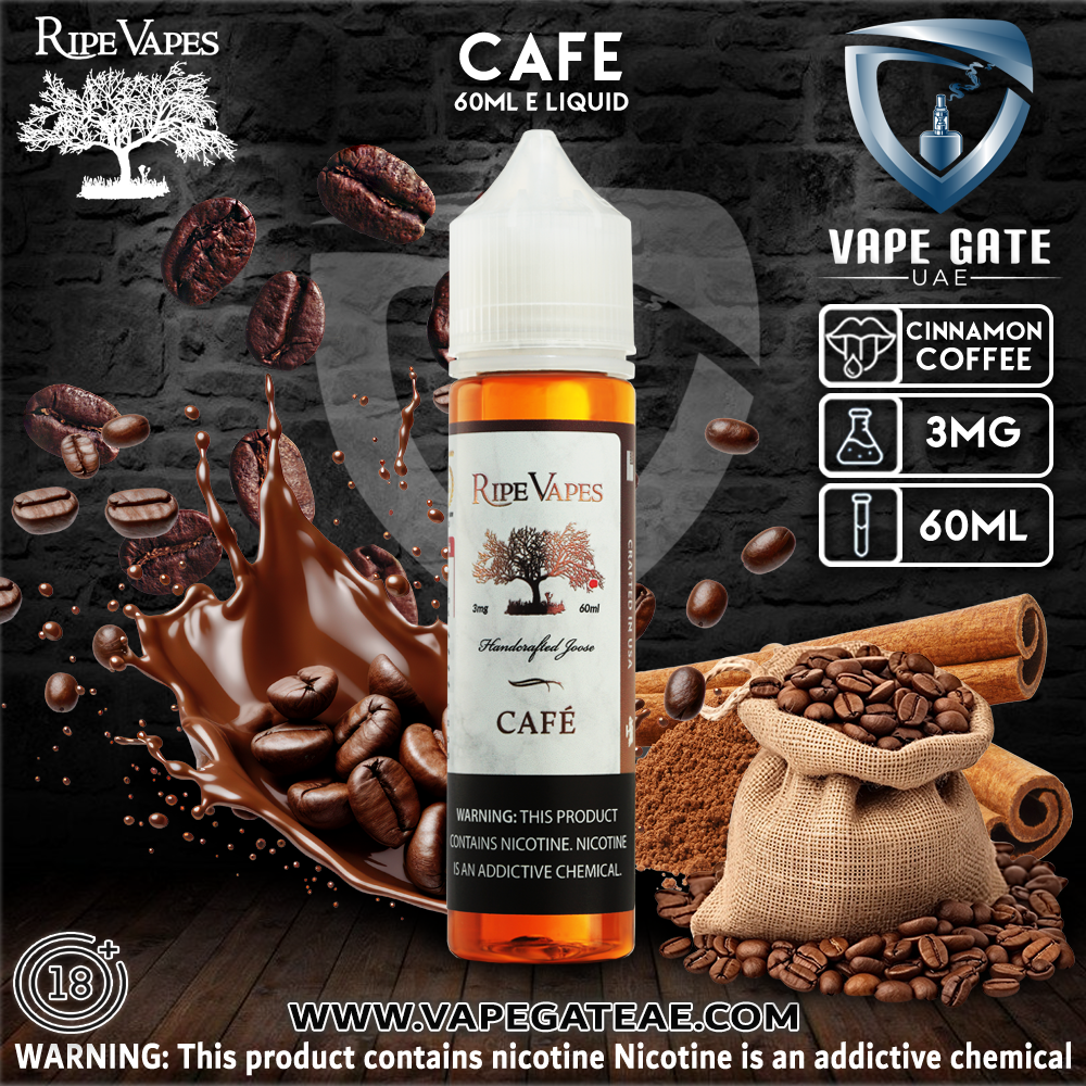 Cafe - 60ml E liquid by Ripe Vape | Same Day Delivery Abu Dhabi & Dubai Cafe - 60ml E liquid by Ripe Vape | Same Day Delivery Abu Dhabi & Dubai