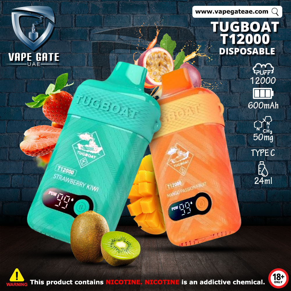 Tugboat T12000 Disposable Vape (12,000 Puffs) | Same Day Delivery Dubai & Abu  Dhabi