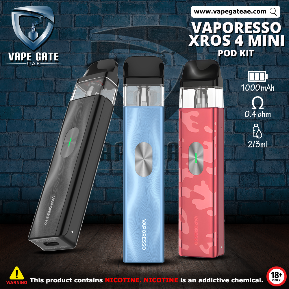 VAPORESSO XROS 4 MINI 1000mAh POD SYSTEM | Same Day Delivery Abu Dhabi & Dubai VAPORESSO XROS 4 MINI 1000mAh POD SYSTEM | Same Day Delivery Abu Dhabi & Dubai
