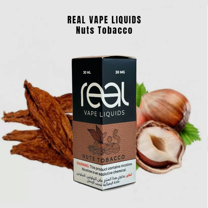 NUTS TOBACCO - REAL VAPE SALTNIC 30ml | ✓ Same Day Delivery | Dubai