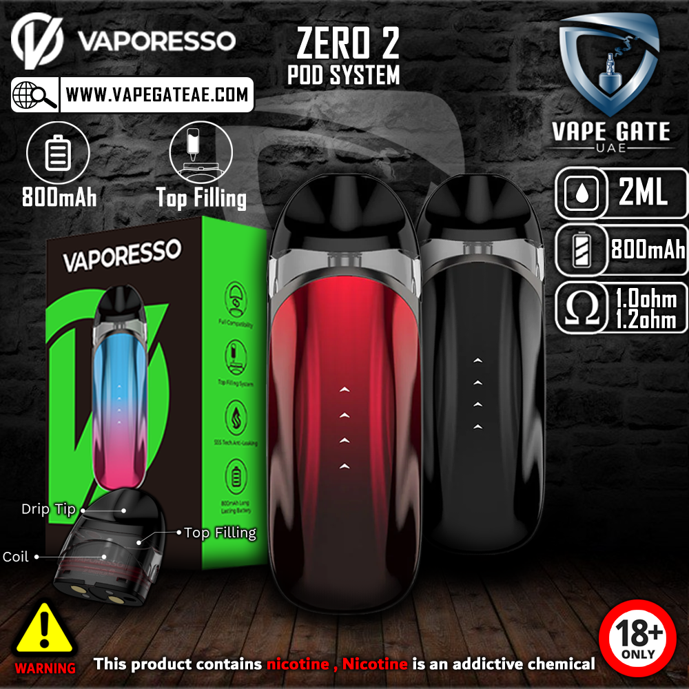 VAPORESSO ZERO 2 POD SYSTEM | Abu Dhabi & Dubai UAE | Vape Riyadh VAPORESSO ZERO 2 POD SYSTEM | Abu Dhabi & Dubai UAE | Vape Riyadh