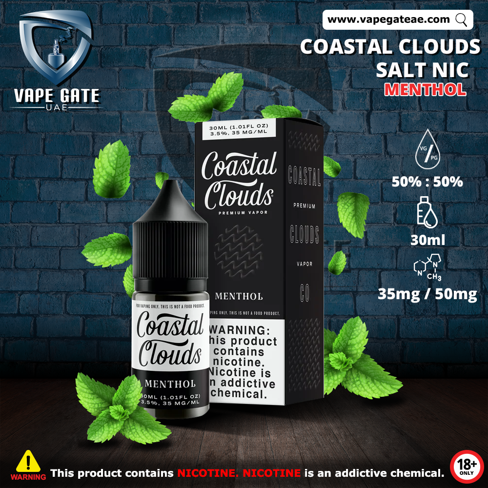 coastal clouds vape juice salt nic MENTHOL Pyne Pod Click 10K refill lost mary os5000 charger Color:Yellow and Purple