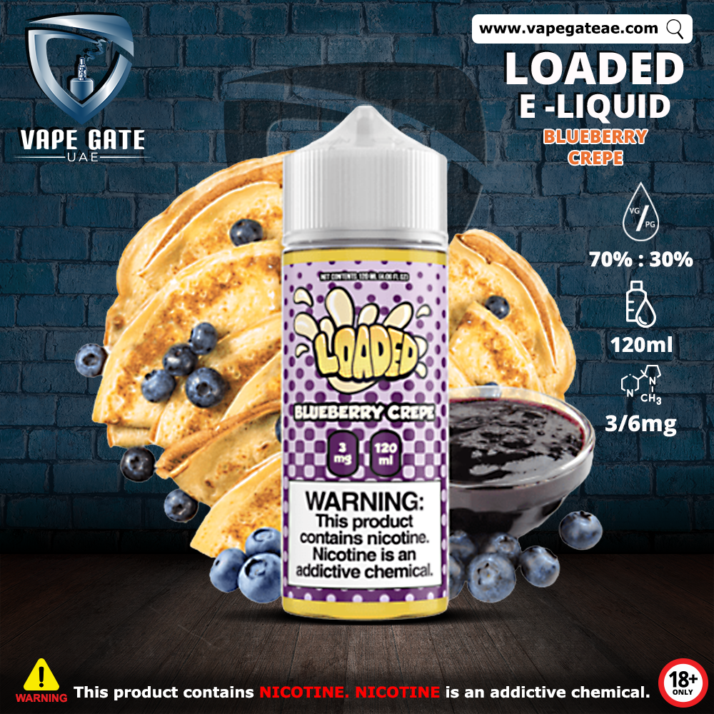 vape juice abu dhabi Blueberry Crepe - Loaded 120ml | Same day delivery Dubai VAPE