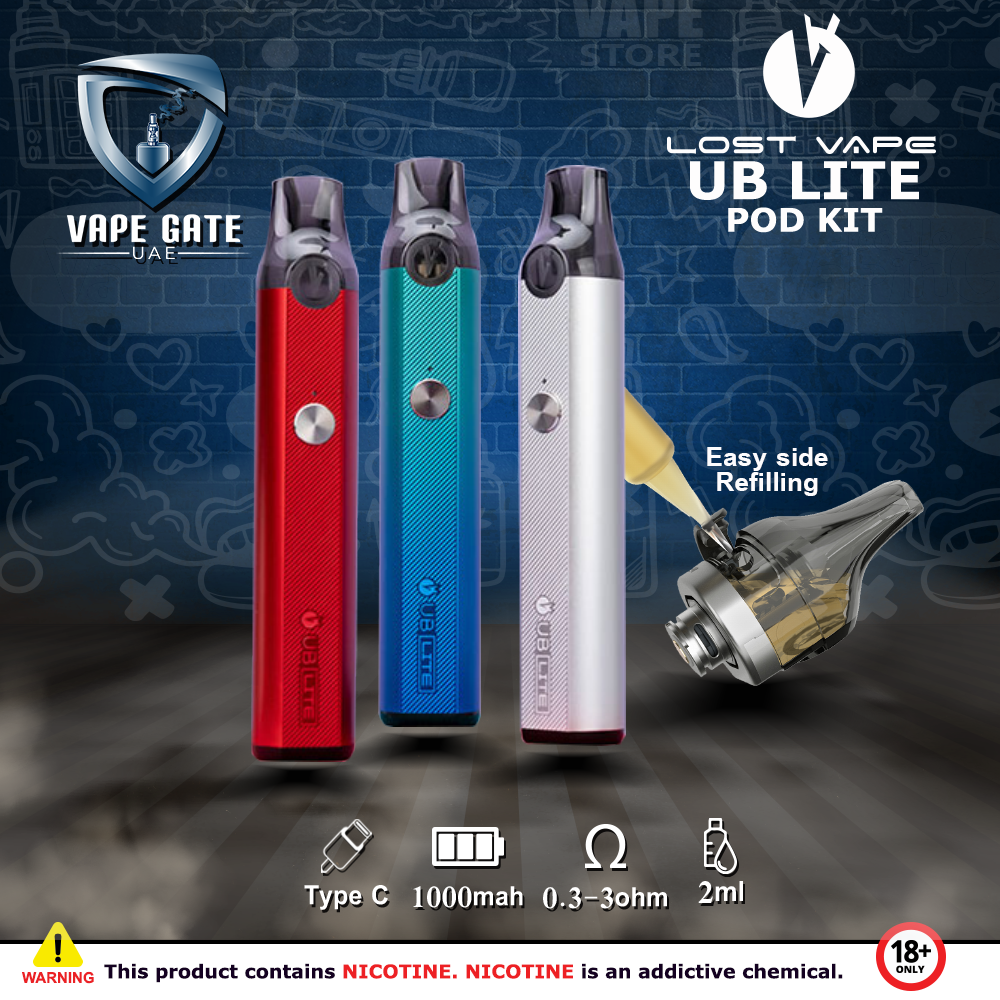 0.4 Ohm Lost Vape UB Lite Pod Kit Midnight Black Australia Pod System