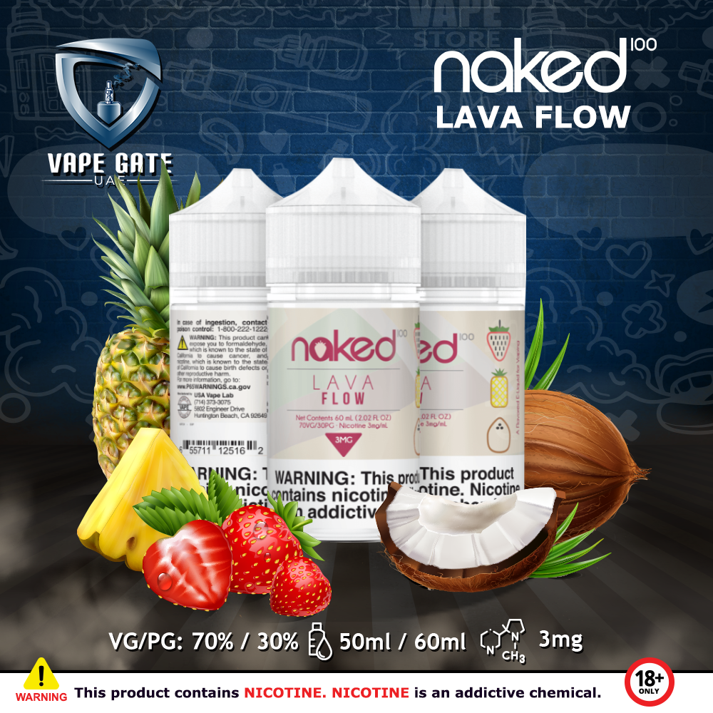 Naked 100 - Lava Flow 60ml, REAL DISCOUNT WITH VAPE GATE UAE.