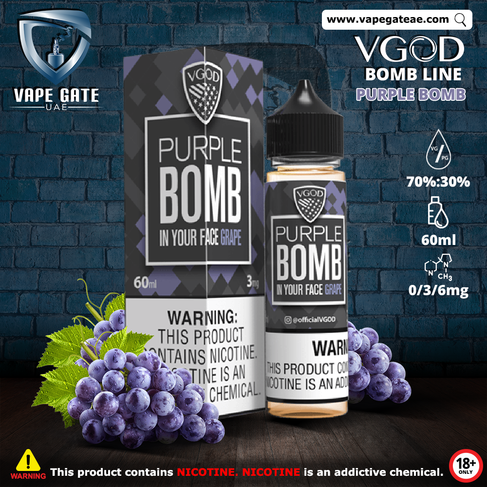 purple bomb vape juice VGOD Purple Bomb 60ml Discounted in Dubai, Abu Dhabi and all UAE