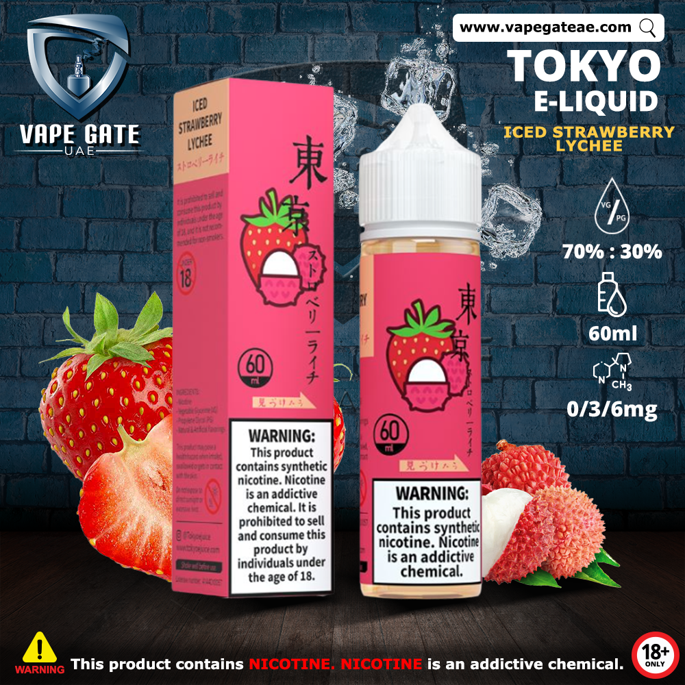 Tokyo Iced Strawberry Lychee E Liquid | Vape Riyadh KSA | Dubai & Abu Dhabi UAE Tokyo Iced Strawberry Lychee E Liquid | Vape Riyadh KSA | Dubai & Abu Dhabi UAE