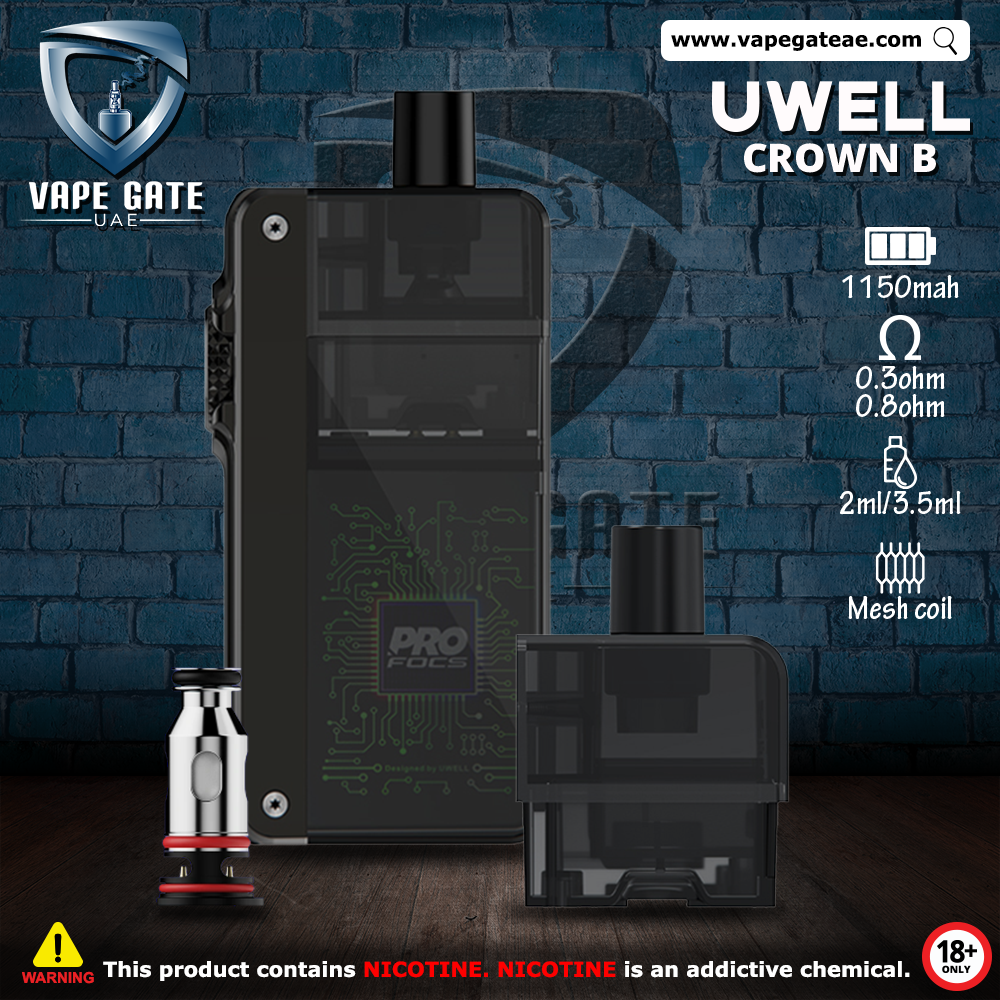 PRO Focs Uwell Crown B Pod Vape Kit - Uwell PA Series | Vape UK Australia  Solid Magnetic Pod