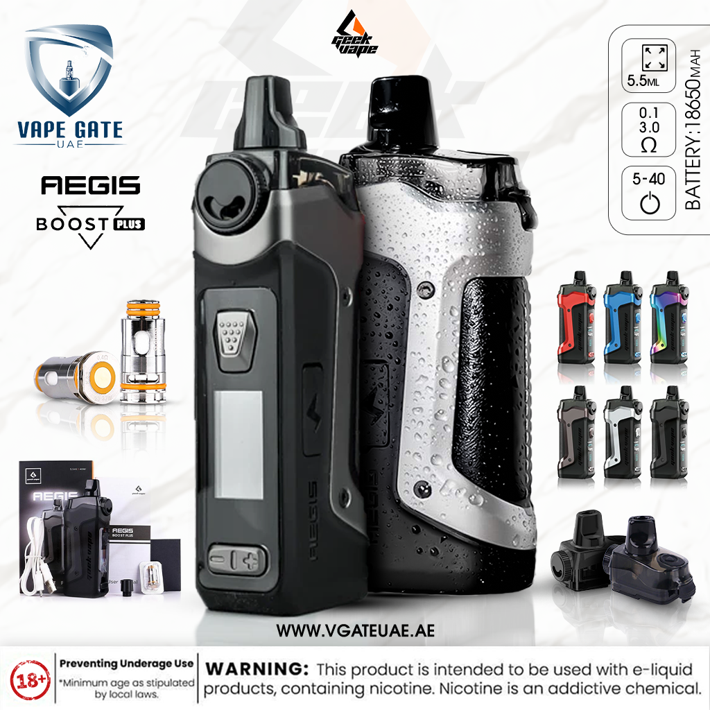 Geekvape Aegis Boost Plus 40W | UAE & KSA | Best Vape Shop In UAE Geekvape Aegis Boost Plus 40W | UAE & KSA | Best Vape Shop In UAE