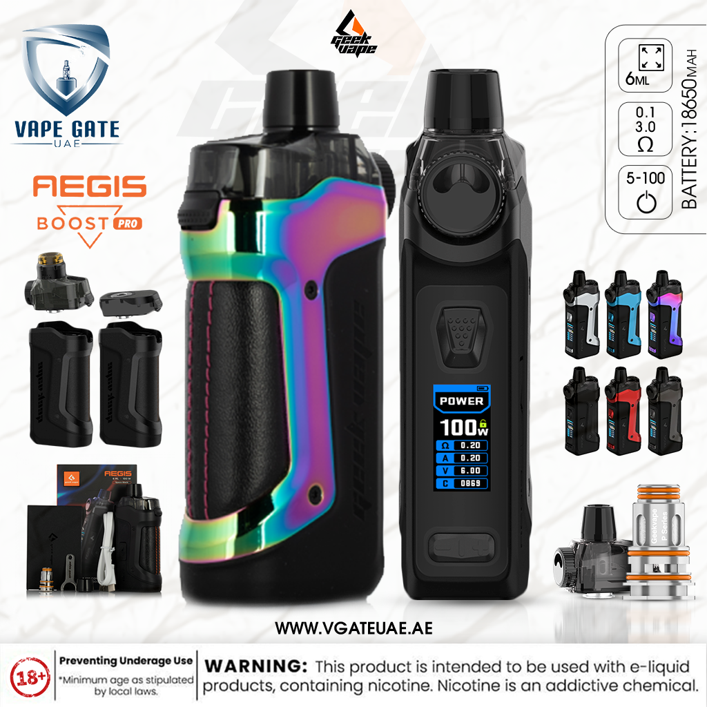 GEEK VAPE AEGIS BOOST PRO 100W POD MOD KIT | UAE,KSA,OMAN GEEK VAPE AEGIS BOOST PRO 100W POD MOD KIT | UAE,KSA,OMAN