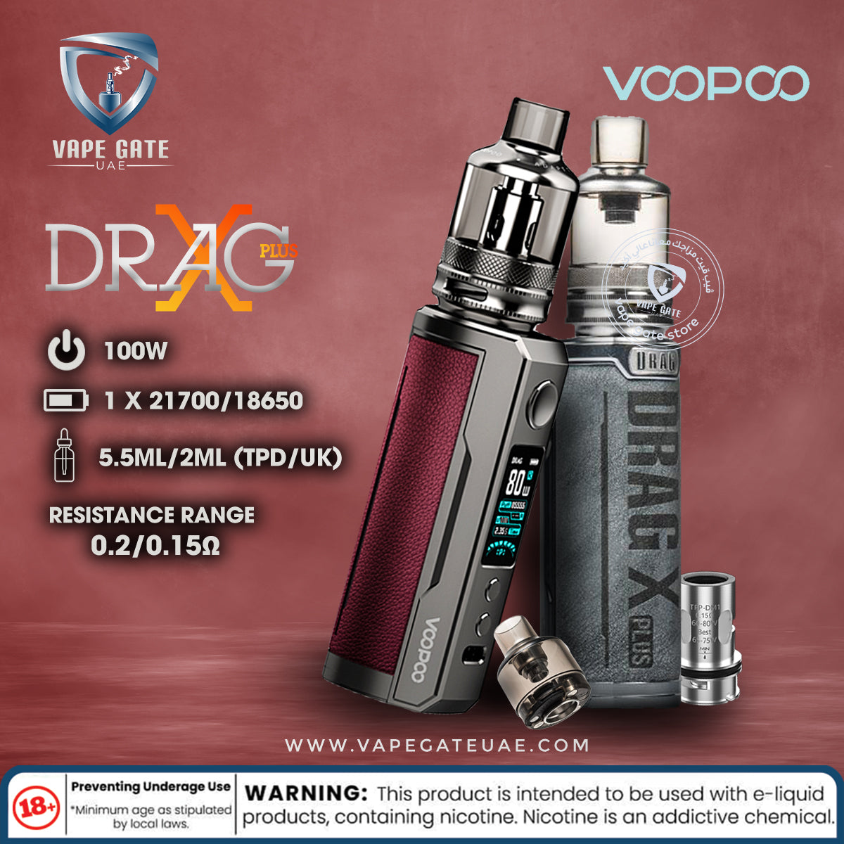 elfbar elfa kaufen VOOPOO Drag X Plus Professional Edition Kit 100W