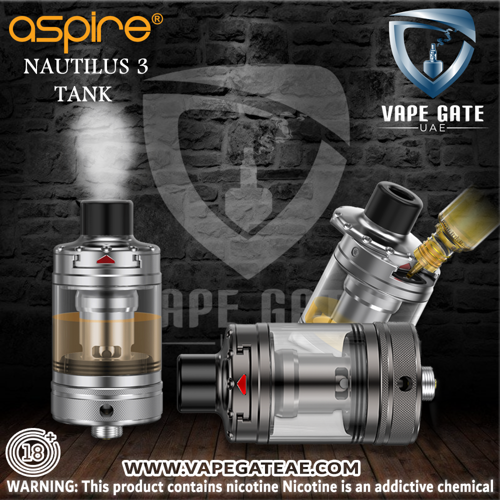 ASPIRE NAUTILUS 3 TANK | UAE & KSA | Best Vape Shop In UAE ASPIRE NAUTILUS 3 TANK | UAE & KSA | Best Vape Shop In UAE
