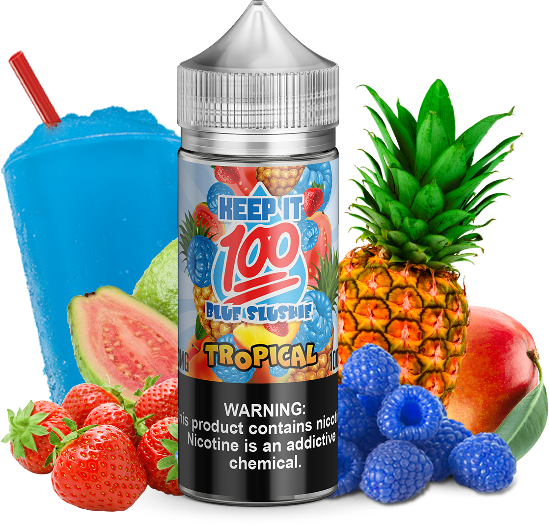 elf bar vape uk Premium Keep It 100 Blue 100ml E-Juice main image 1