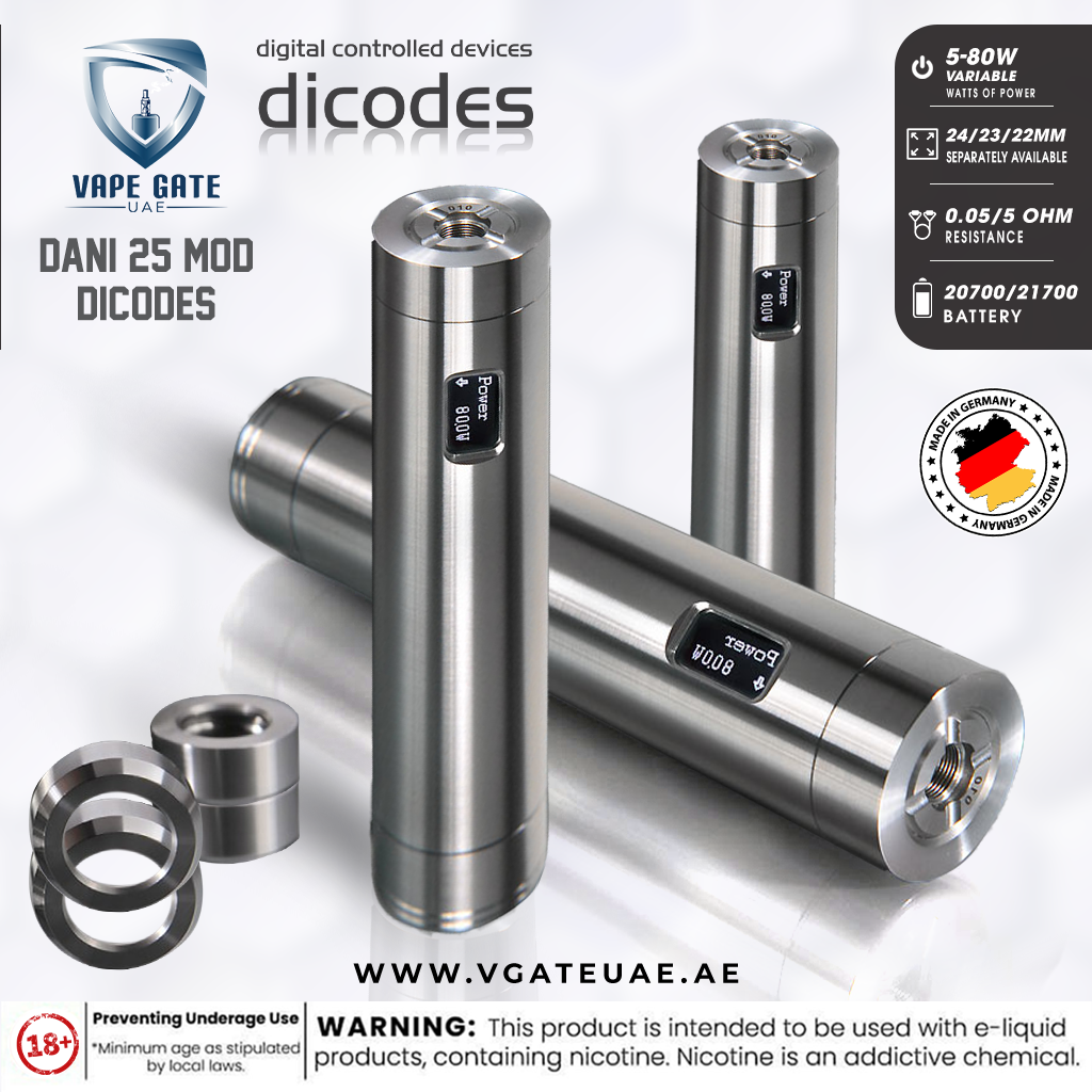 DANI 25 MOD - DICODES | Dubai & Abu Dhabi UAE | Vape Gate UAE DANI 25 MOD - DICODES | Dubai & Abu Dhabi UAE | Vape Gate UAE