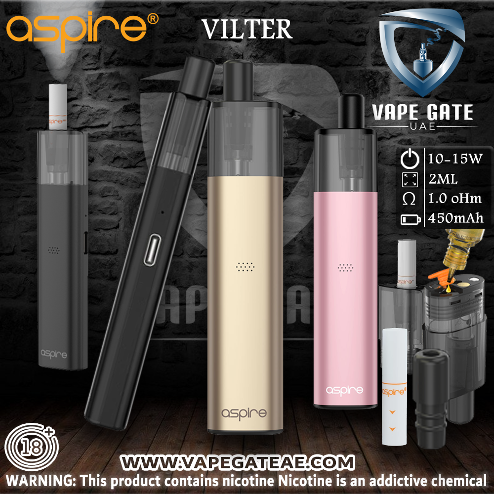 ASPIRE VILTER 450MAH POD KIT | Vape Gate UAE ASPIRE VILTER 450MAH POD KIT | Vape Gate UAE