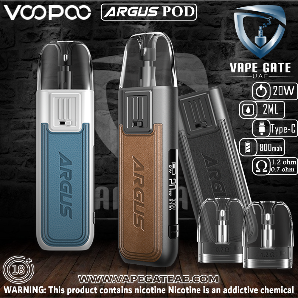 VOOPOO Argus Pod Kit (20W 800mAh) | Abu Dhabi & Dubai UAE | Vape Riyadh VOOPOO Argus Pod Kit (20W 800mAh) | Abu Dhabi & Dubai UAE | Vape Riyadh