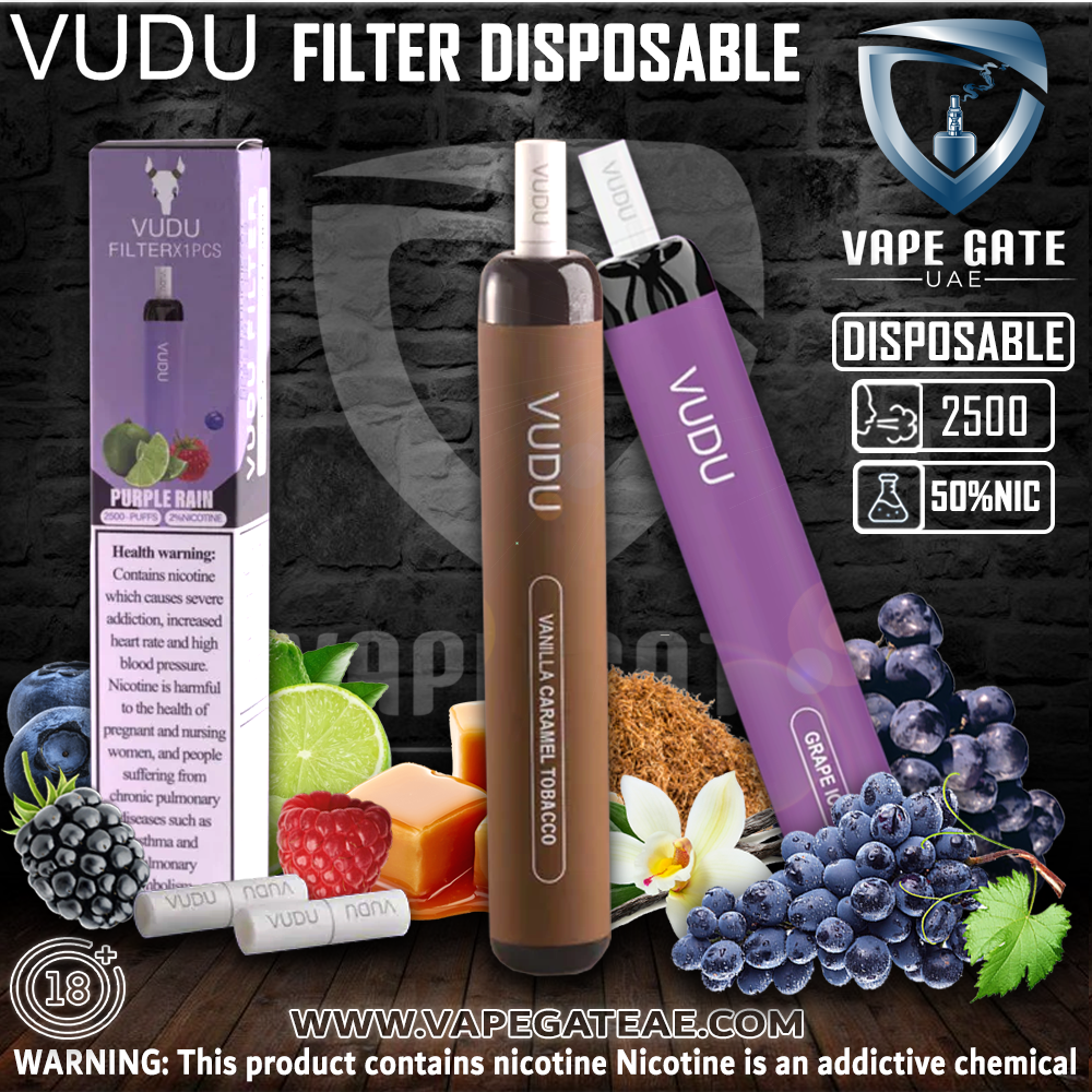 disposable vape filter VUDU FILTER DISPOSABLE 2500 PUFFS (50MG) | Dubai & Abu Dhabi