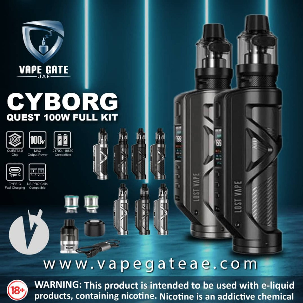 LOST VAPE CYBORG QUEST 100W FULL KIT| Dubai & Abu Dhabi UAE | Vape Riyadh