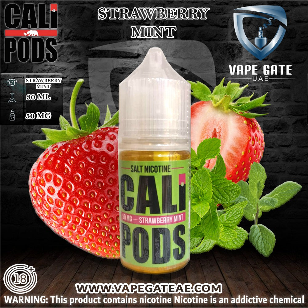 STRAWBERRY MINT 30ml Saltnic by CALI PODS | Abu Dhabi & Dubai
