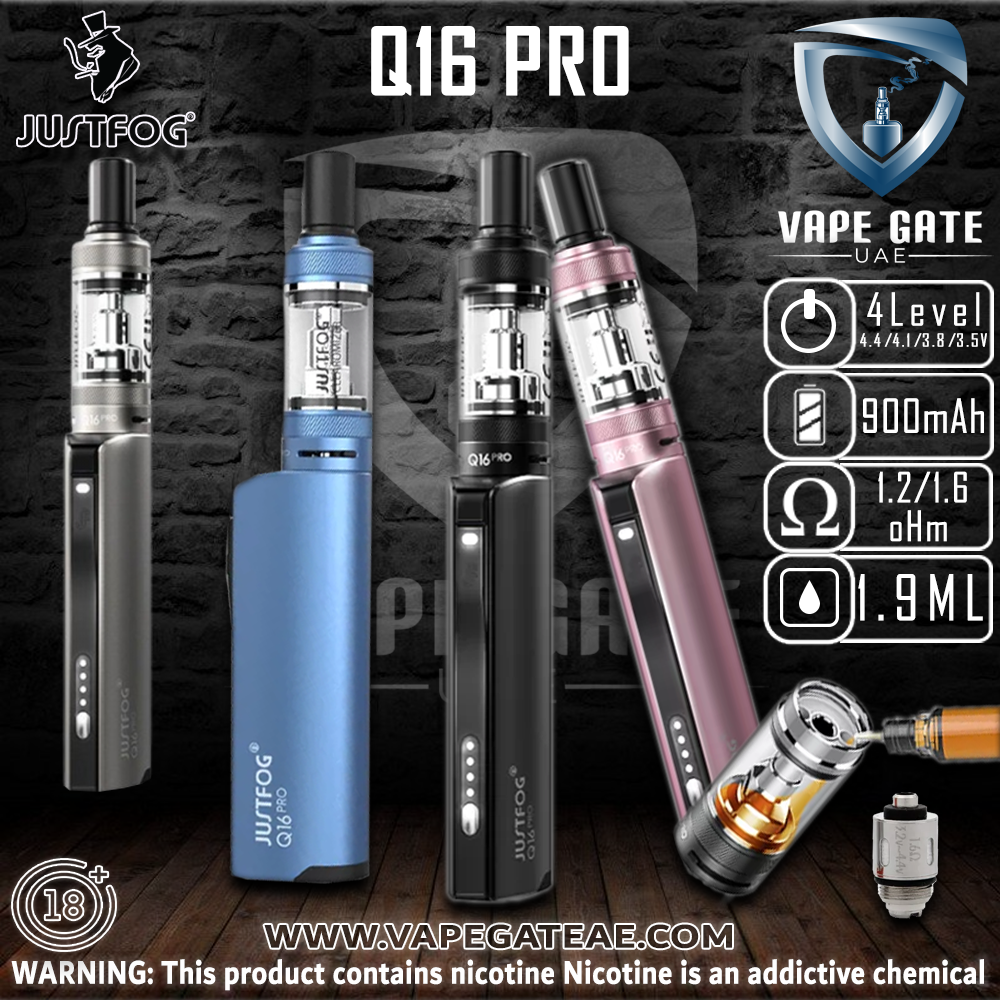 Justfog Q 16 Pro Starter Kit | Dubai & ABu Dhabi UAE | Vape Gate UAE Justfog Q 16 Pro Starter Kit | Dubai & ABu Dhabi UAE | Vape Gate UAE