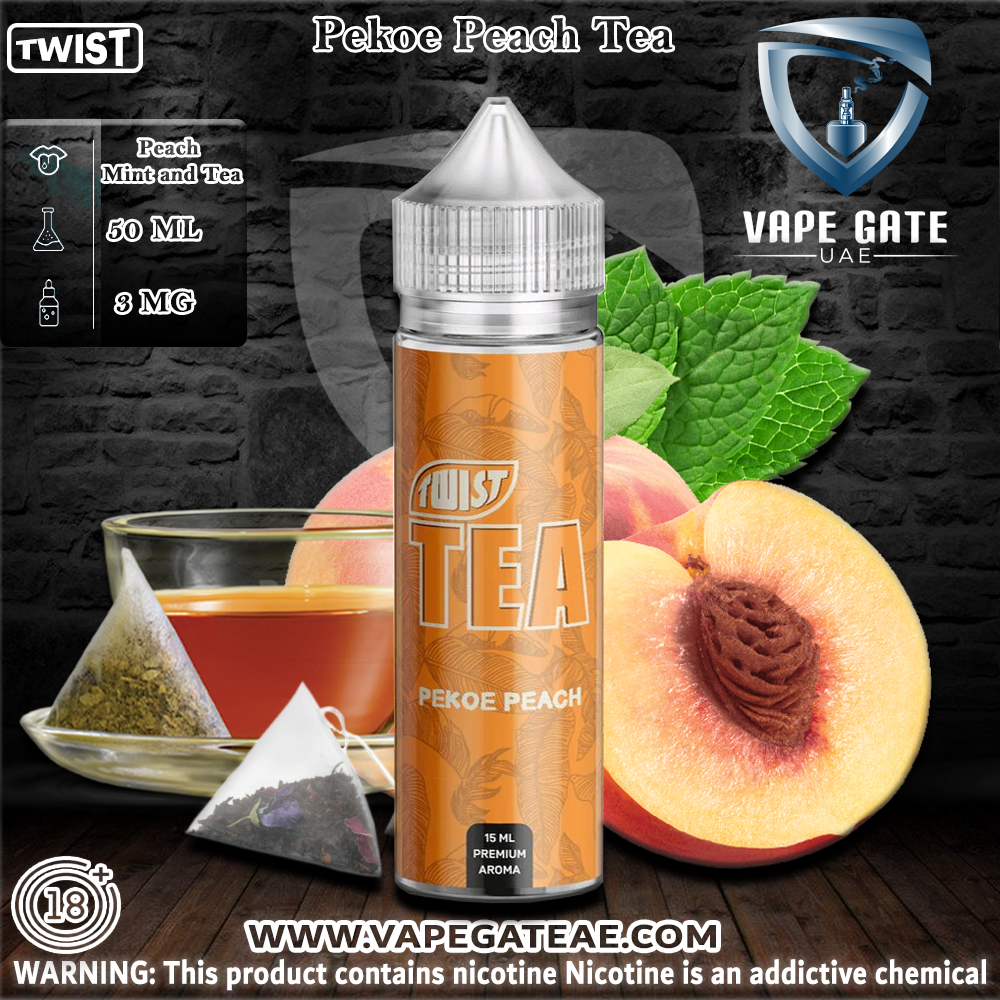 peach tea vape juice Pekoe 50ml Ejuice by Twist PGVG | Abu Dhabi & Dubai Voopoo Drag X2 Including Flavor:Blueberry Candy Switch from smoking