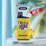 IGET BAR Disposable Pod Device (3500 PUFFS) Abu Dhabi Dubai Sharjah Fujairah Ruwais KSA.