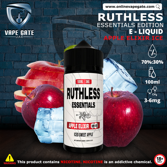 APPLE ELIXIR ICE BY RUTHLESS ESSENTIALS EDITION vape delivery abu dhabi
