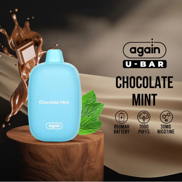 Chocolate Mint Disposable Vape AGAIN U-BAR DISPOSABLE VAPE (7000 PUFFS)|  Dubai