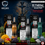 Al Fakher - E-Hose X Rechargeable Disposable Vape 60,000 Puffs Fast Vape Delivery Dubai Same Day