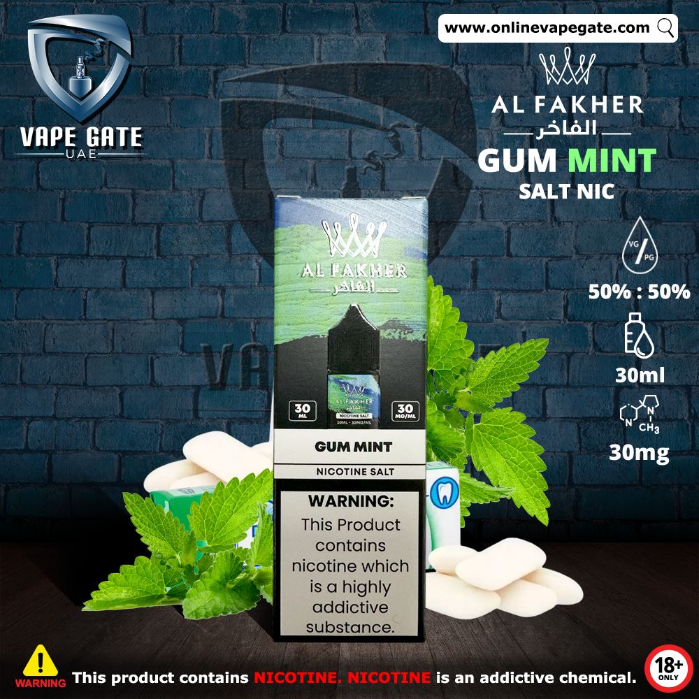 Al Fakher Gum Mint Saltnic 30ml Vape Dubai | Refreshing Hit Al Fakher Gum Mint Saltnic 30ml Vape Dubai | Refreshing Hit