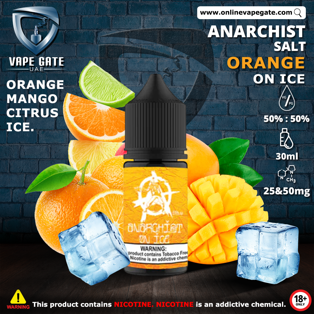 orange ice by anarchist tobacco-free nicotine salt 30ml VAPE CLEARANCE SALE orange ice by anarchist tobacco-free nicotine salt 30ml VAPE CLEARANCE SALE