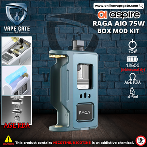 Aspire Raga AIO 75W Box Mod Kit | Best Vape Kit 2025 | Abu Dhabi Dubai Aspire Raga AIO 75W Box Mod Kit | Best Vape Kit 2025 | Abu Dhabi Dubai