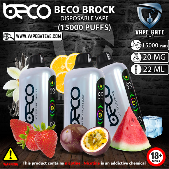 BECO BROCK DISPOSABLE VAPE (15000 PUFFS) vape delivery dubai