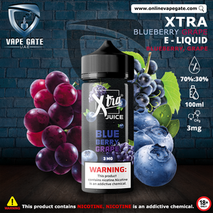 BLUEBERRY GRAPE - XTRA ELIQUID 100ML vape offer al ain