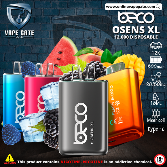 Beco Osens XL Disposable Vape (12,000 Puffs) VAPE DUBAI DUTY FREE