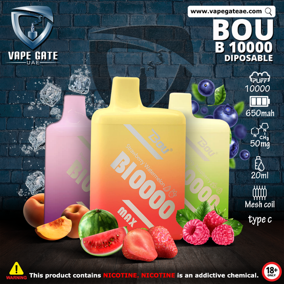 Bou Max Disposable Vape (10,000 Puffs) Best Shop in UAE 2025