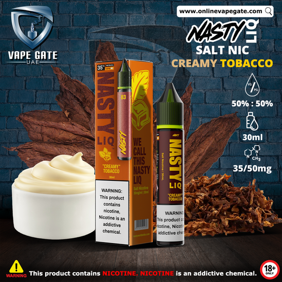 Creamy Tobacco - Nasty Liq 30ml Vape Delivery Offer Sharjah