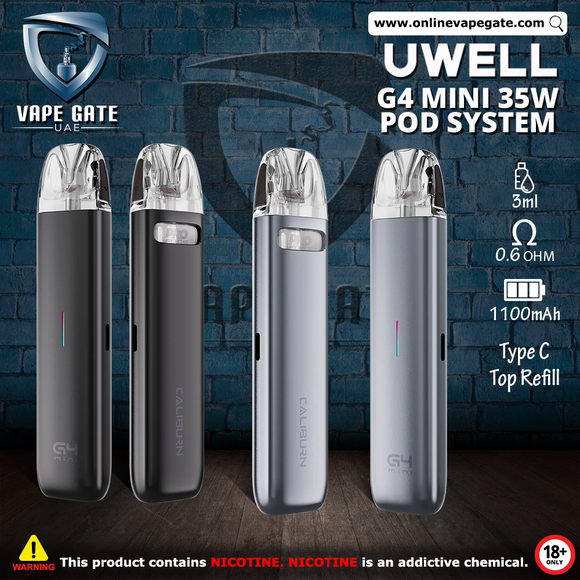 Caliburn G4 Mini 35W Pod Kit 1100mAh | Best UAE Price | Fast Delivery Dubai Caliburn G4 Mini 35W Pod Kit 1100mAh | Best UAE Price | Fast Delivery Dubai