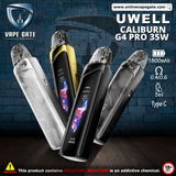 Caliburn G4 Pro 35W Pod System Kit 1800mAh Vape Dubai Duty Free