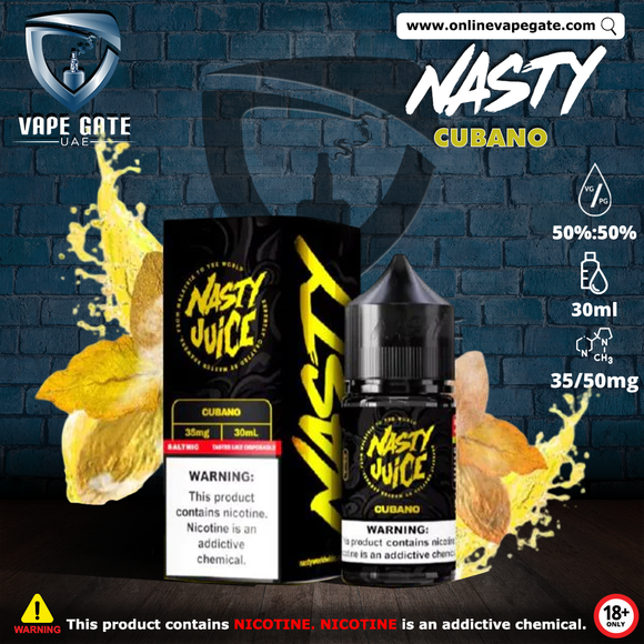 Cubano - Nasty 30ml Vape Offer Sharjah