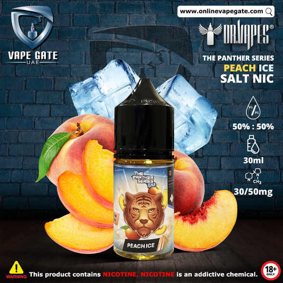 Peach Ice - The Panther Series Ice 30ml Saltnic by Dr. Vapes vape offer online ruwais sharjah