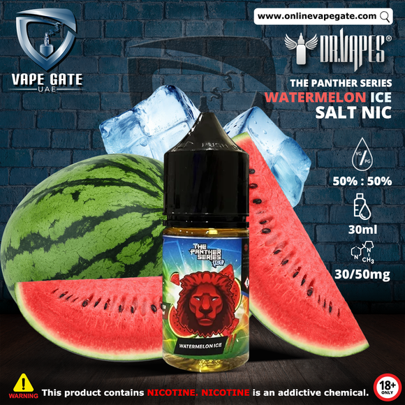 Watermelon Ice - The Panther Series Ice 30ml Saltnic by Dr. Vapes vape delivery al ain sharjah