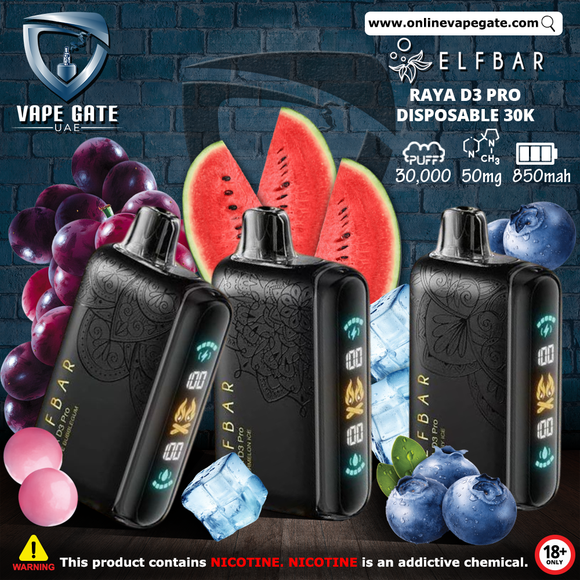 ELF Bar Raya D3 Pro Disposable Pod Device (30K Puffs) Vape offer Sharjah