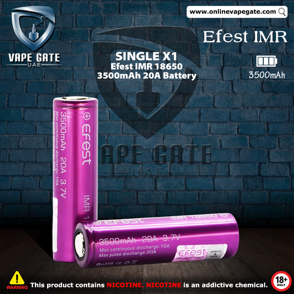 Efest IMR 18650 3500mAh 20A Battery Vape Delivery Abu Dhabi Dubai UAE