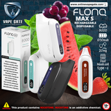 FLONQ MAX S RECHARGEABLE DISPOSABLE VAPES (8,000PUFFS) Vape Online Delivery Al Ain